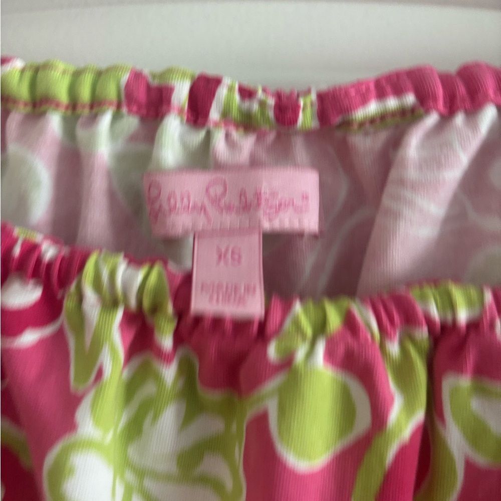 Lilly Pulitzer Pink and Green Floral Ladies Dress - Picture 4 of 9